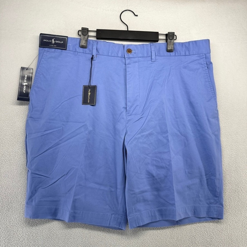 Vintage Ralph Lauren Shorts Mens 38 Blue Chino Classic Fit Cotton Deadstock Golf